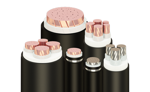 Covered copper, aluminium cable